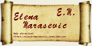 Elena Marašević vizit kartica
